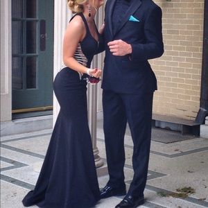 La Femme Black Prom Dress